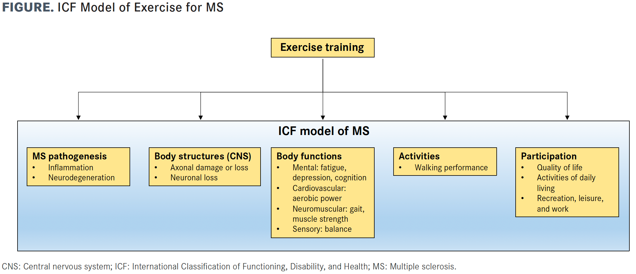 FIGURE. ICF Model of Exercise for MS (Click to enlarge)