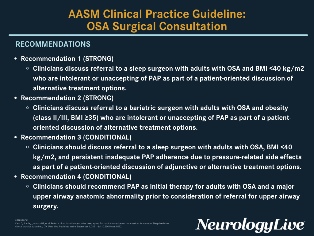 AASM Clinical Practice Guideline – OSA Surgical Consultation