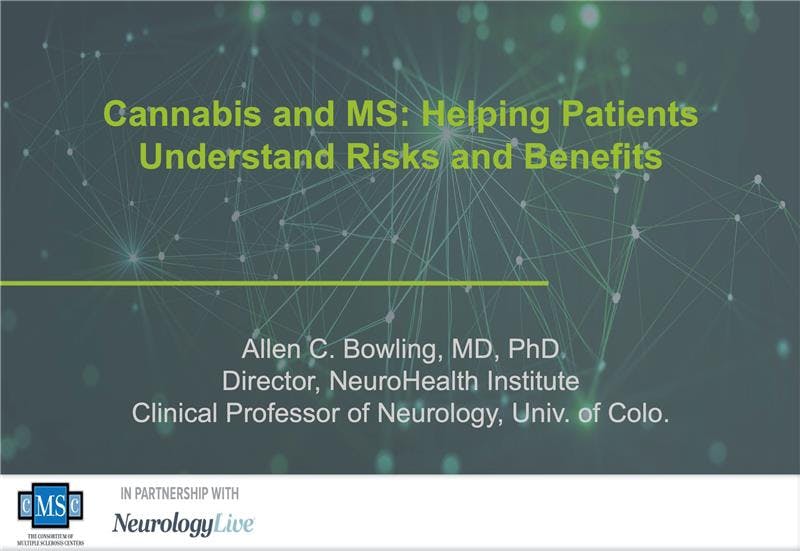 Cannabis and MS: Helping Patients Understand Risks and Benefits Webinar Series
