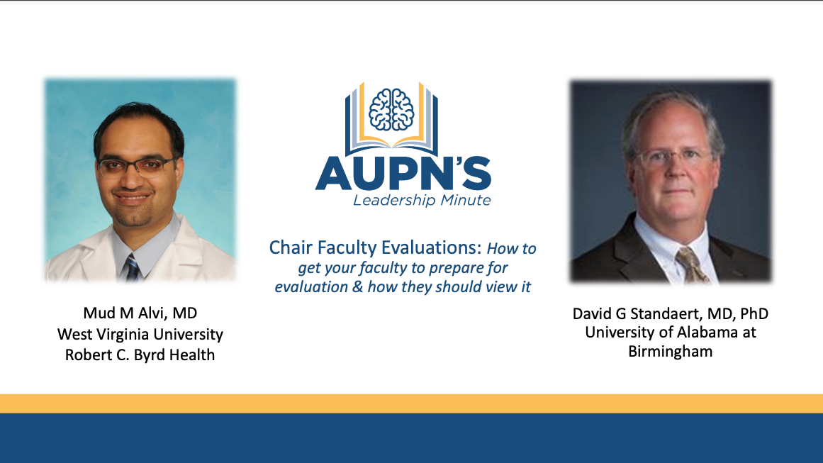 AUPN Leadership Minute Episode 6: Chair Faculty Evaluations