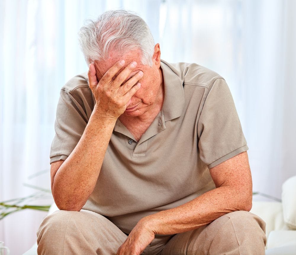 elderly man depression Alzheimer disease