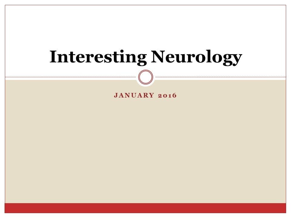 Interesting Neuro: TBI & imaging in stroke & epilepsy