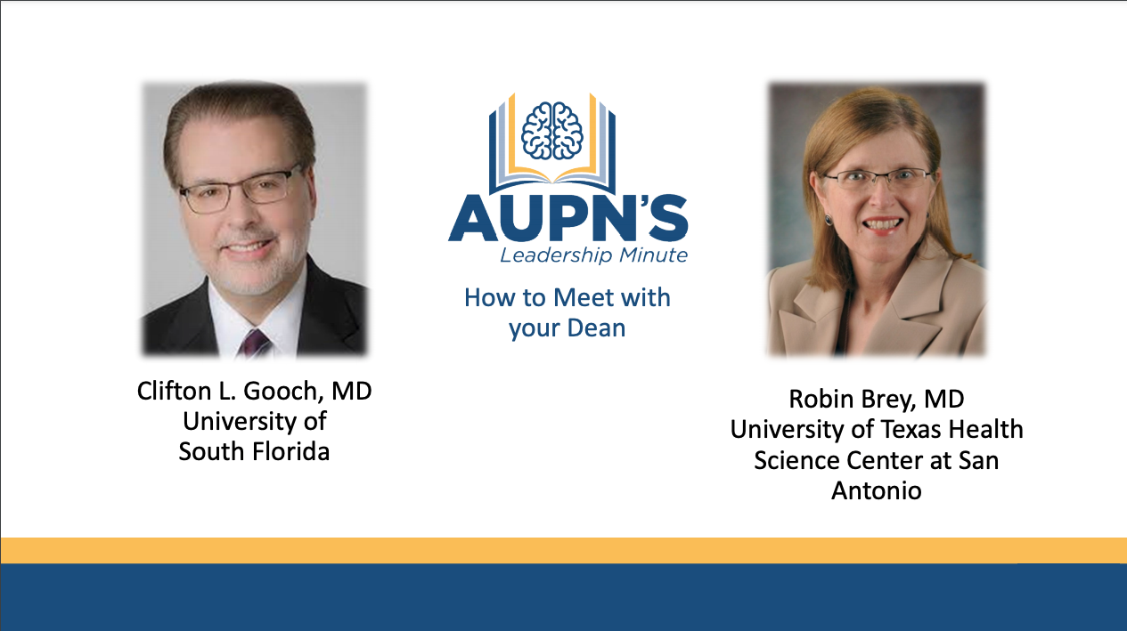 AUPN Leadership Minute Episode 4: How to Meet With Your Dean